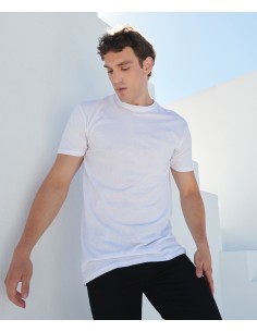 S-SF258-Mens Longline T-Shirt With Dipped Hem 2